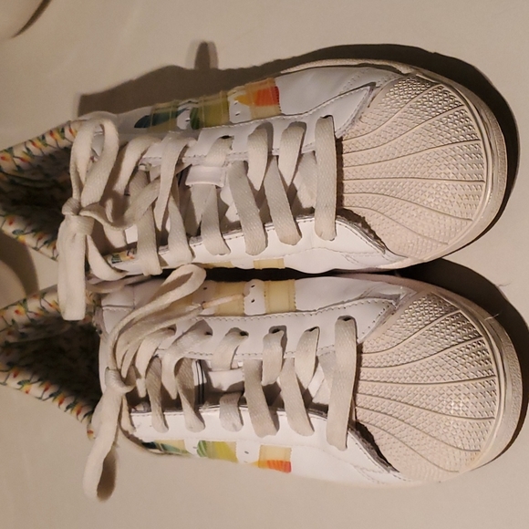 Adadis mens superstar Rainbow shoes - Picture 2 of 8